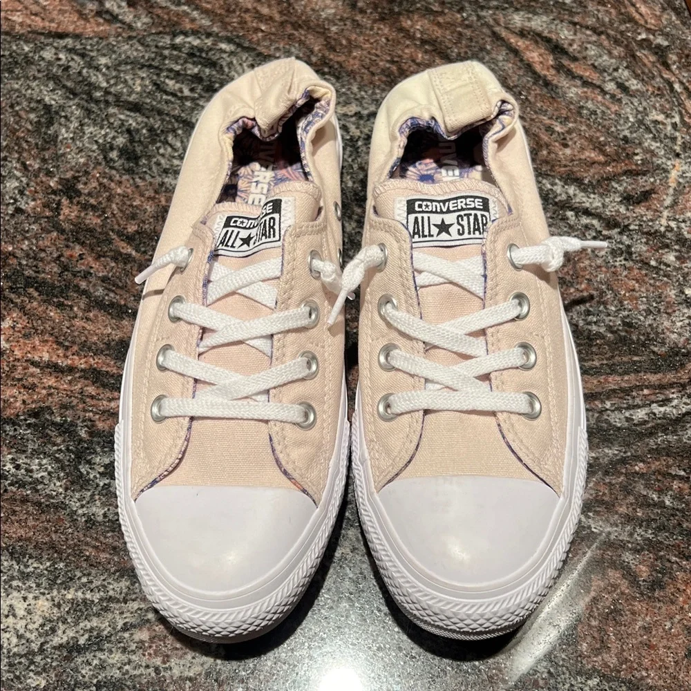 Converse Pink and White Women's Sneakers - Picture 2 of 9